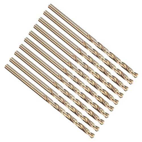 PATIKIL 2,4 mm Bohrer, Jobber gerade Schaft M35 5% High-Speed-Stahl 135° Gold-Finish für Edelstahl-Hartmetall - 10er Pack PATIKIL 2,4 mm Bohrer, Jobber gerade Schaft M35 5% High-Speed-Stahl 135° Gold-Finish für Edelstahl-Hartmetall - 10er Pack von PATIKIL