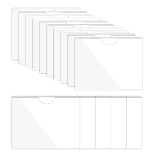PATIKIL 2,4x3,3" Selbstklebende Indexkartentaschen mit oberer Öffnung zum Laden, 15 Stück Kunststoffetikettenhalter zur Organisation und zum Schutz von Visitenkarten, transparent PATIKIL 2,4x3,3" Selbstklebende Indexkartentaschen mit oberer Öffnung zum Laden, 15 Stück Kunststoffetikettenhalter zur Organisation und zum Schutz von Visitenkarten, transparent von PATIKIL