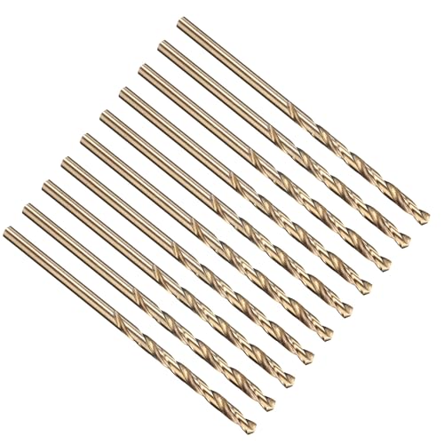 PATIKIL 2,8mm Bohrer, M35 HSS Spiralbohrer, Gerader 135° Vergoldet Stahlbohrer für Edelstahl Hartmetall - 10 Stück PATIKIL 2,8mm Bohrer, M35 HSS Spiralbohrer, Gerader 135° Vergoldet Stahlbohrer für Edelstahl Hartmetall - 10 Stück von PATIKIL