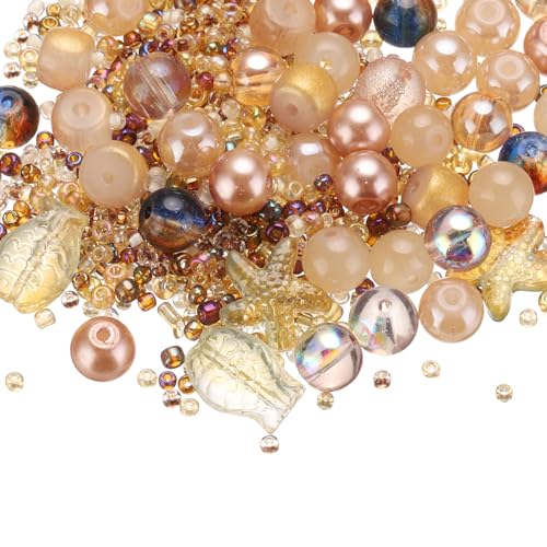 PATIKIL 2-8mm Sortierte Glas-Harz-Perlen, Rissige Kies-Runde Perlen Kleine Europäische Spacer-Saatperlen Gemischt in Großpackung mit Loch Handwerk Halskette, Duftender Tee PATIKIL 2-8mm Sortierte Glas-Harz-Perlen, Rissige Kies-Runde Perlen Kleine Europäische Spacer-Saatperlen Gemischt in Großpackung mit Loch Handwerk Halskette, Duftender Tee von PATIKIL