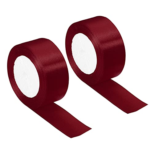 PATIKIL 2 Packungen Satinband doppelseitiges solides Seidenband Party DIY Geschenkband 1,5 Zoll Breite 24 Yards Weinrot PATIKIL 2 Packungen Satinband doppelseitiges solides Seidenband Party DIY Geschenkband 1,5 Zoll Breite 24 Yards Weinrot von PATIKIL