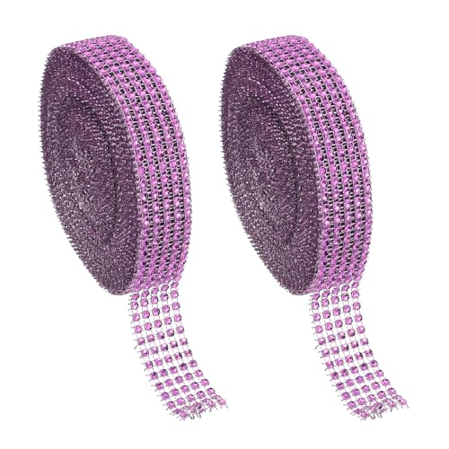PATIKIL 2 Roll 1"x20 Yards Crystal Rhinestones Mesh Ribbon, 4mm Diamond Ribbon Bling Wrap Rhinestone Strips for Crafts Wedding Party DIY Decoration Jewelry Making, Rosa PATIKIL 2 Roll 1"x20 Yards Crystal Rhinestones Mesh Ribbon, 4mm Diamond Ribbon Bling Wrap Rhinestone Strips for Crafts Wedding Party DIY Decoration Jewelry Making, Rosa von PATIKIL