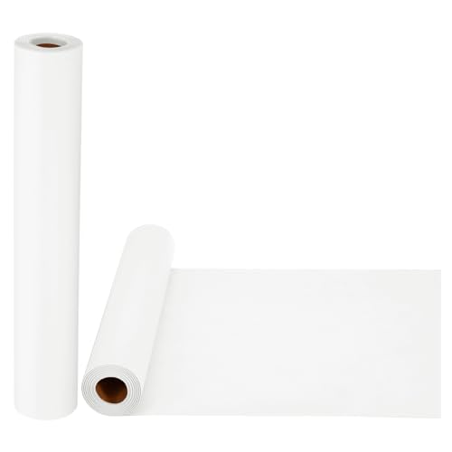 PATIKIL 2 Rolle Zeichenpapierrolle 30cm x 15m Zeichenpapier 80 g/m² Papierrolle Kraftpapier Malpapier Skizzenpapier Bastelpapier für Staffelei Malen Handwerk Geschenkverpackung Weiß von PATIKIL