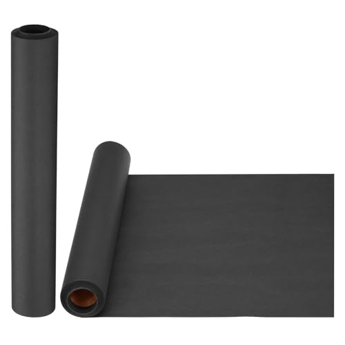 PATIKIL 2 Rolle Zeichenpapierrolle 38cm x 10m Zeichenpapier 80 g/m² Papierrolle Kraftpapier Malpapier Skizzenpapier Bastelpapier für Staffelei Malen Handwerk Geschenkverpackung Schwarz von PATIKIL