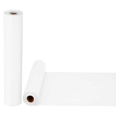 PATIKIL 2 Rolle Zeichenpapierrolle 38cm x 20m Zeichenpapier 80 g/m² Papierrolle Kraftpapier Malpapier Skizzenpapier Bastelpapier für Staffelei Malen Handwerk Geschenkverpackung Weiß von PATIKIL