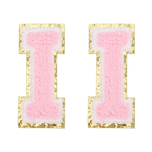 PATIKIL 2 Stück Chenille Bügelbuchstaben, Buchstaben Aufbügeln Chenille-Glitzer-Buchstaben-Patch für DIY-Kleidung, Stoff, Schuhe, Taschen, Pink, Alphabet I PATIKIL 2 Stück Chenille Bügelbuchstaben, Buchstaben Aufbügeln Chenille-Glitzer-Buchstaben-Patch für DIY-Kleidung, Stoff, Schuhe, Taschen, Pink, Alphabet I von PATIKIL