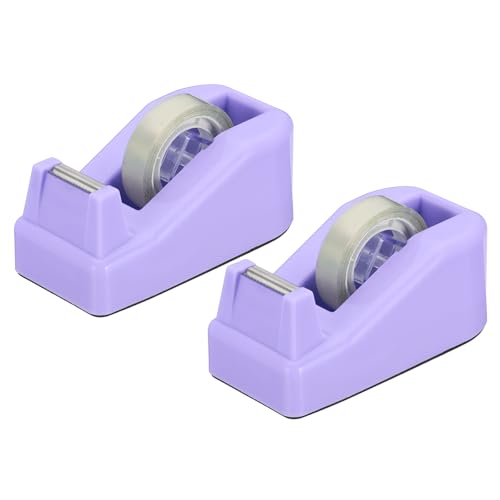 PATIKIL 2 Stück Klebebandspender für den Schreibtisch, Kleiner Klebebandspender Niedlicher Desktop-Spenderhalter für Klebeband Büro-Desktop, Lila PATIKIL 2 Stück Klebebandspender für den Schreibtisch, Kleiner Klebebandspender Niedlicher Desktop-Spenderhalter für Klebeband Büro-Desktop, Lila von PATIKIL
