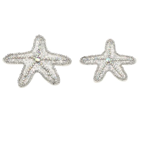 PATIKIL 2 Stück Seestern Strass Perlen Patch, Seestern Pailletten Applikation Patches zum Aufnähen auf Stoff Pailletten Patch für Kleidung Tasche Jeans Schuhe Hüte Jacke DIY, Weiß PATIKIL 2 Stück Seestern Strass Perlen Patch, Seestern Pailletten Applikation Patches zum Aufnähen auf Stoff Pailletten Patch für Kleidung Tasche Jeans Schuhe Hüte Jacke DIY, Weiß von PATIKIL