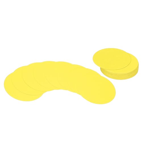PATIKIL 2-Zoll-Kreis-Karton, 25 Stück runde Ausschnitte aus dickem Karton als Untersetzer für DIY-Bastelprojekte, Klassenzimmer-Pinnwanddekoration, gelb PATIKIL 2-Zoll-Kreis-Karton, 25 Stück runde Ausschnitte aus dickem Karton als Untersetzer für DIY-Bastelprojekte, Klassenzimmer-Pinnwanddekoration, gelb von PATIKIL