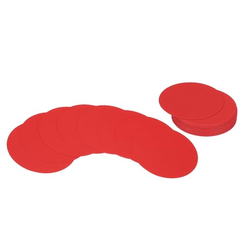 PATIKIL 25 Stück Moderationskarten Karteikarten Kreis-Karton, 5 cm runde Ausschnitt-Papierdicke Karton-Untersetzer für DIY-Bastelprojekte Klassenzimmer-Pinnwand-Dekoration, Rot PATIKIL 25 Stück Moderationskarten Karteikarten Kreis-Karton, 5 cm runde Ausschnitt-Papierdicke Karton-Untersetzer für DIY-Bastelprojekte Klassenzimmer-Pinnwand-Dekoration, Rot von PATIKIL