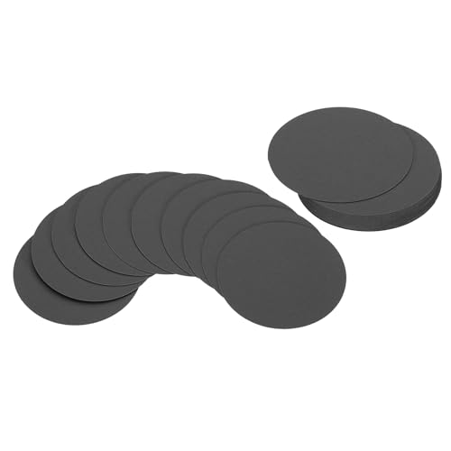 PATIKIL 2 Zoll Kreis Karton, 25 Stück runde Form Ausschnitte Papier dickes Karton Untersetzer für DIY Bastelprojekte Klassenzimmer Pinnwand Dekor, Schwarz von PATIKIL