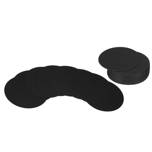 PATIKIL 2-Zoll-Kreis-Karton, 36 Stück runde Ausschnitt-Papierdicke Karton-Untersetzer für DIY-Bastelprojekte Klassenzimmer-Pinnwand-Dekoration, Schwarz von PATIKIL