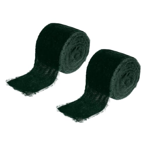 PATIKIL 2 Zoll Samtband, 2 Rollen Insgesamt 6 Yard Samt Ausgefranstes Fransenband Für Geschenkverpackung Blumenstrauß Hochzeitseinladungen, Grün PATIKIL 2 Zoll Samtband, 2 Rollen Insgesamt 6 Yard Samt Ausgefranstes Fransenband Für Geschenkverpackung Blumenstrauß Hochzeitseinladungen, Grün von PATIKIL