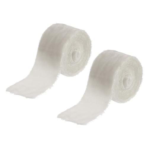 PATIKIL 2 Zoll Samtband 2 Rollen Insgesamt 6 Yard Samt Ausgefranstes Fransenband Für Geschenkverpackung Blumenstrauß Hochzeitseinladungen Beige PATIKIL 2 Zoll Samtband 2 Rollen Insgesamt 6 Yard Samt Ausgefranstes Fransenband Für Geschenkverpackung Blumenstrauß Hochzeitseinladungen Beige von PATIKIL