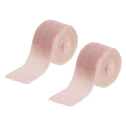 PATIKIL 2 Zoll Samtband 2 Rollen Insgesamt 6 Yard Samt Ausgefranstes Fransenband Für Geschenkverpackung Blumenstrauß Hochzeitseinladungen Pink PATIKIL 2 Zoll Samtband 2 Rollen Insgesamt 6 Yard Samt Ausgefranstes Fransenband Für Geschenkverpackung Blumenstrauß Hochzeitseinladungen Pink von PATIKIL