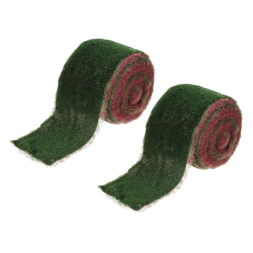 PATIKIL 2 Zoll Samtband 2 Rollen Insgesamt 6 Yard Samt Ausgefranstes Fransenband Für Geschenkverpackung Blumenstrauß Hochzeitseinladungen Weihnachtsgrün PATIKIL 2 Zoll Samtband 2 Rollen Insgesamt 6 Yard Samt Ausgefranstes Fransenband Für Geschenkverpackung Blumenstrauß Hochzeitseinladungen Weihnachtsgrün von PATIKIL