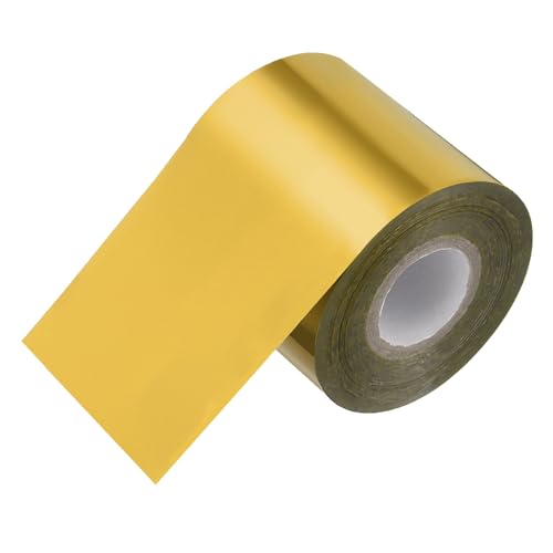 PATIKIL 2"x400Ft Heißprägefolienpapier, Heißtransfer-Heißprägepapierfolienrolle für Leder DIY-Logo Dekor Handwerk Geschenkverpackung Scrapbook-Karte, Dunkelgold von PATIKIL