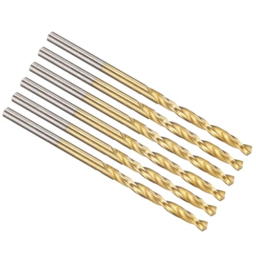 PATIKIL 2.6mm Bohrer, M2 HSS Spiralbohrer, Gerader 135° Stahlbohrer Titannitrid-Beschichtung für Edelstahl Hartmetall - 6 Stück PATIKIL 2.6mm Bohrer, M2 HSS Spiralbohrer, Gerader 135° Stahlbohrer Titannitrid-Beschichtung für Edelstahl Hartmetall - 6 Stück von PATIKIL