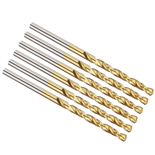 PATIKIL 2.9mm Bohrer, M2 HSS Spiralbohrer, Gerader 135° Stahlbohrer Titannitrid-Beschichtung für Edelstahl Hartmetall - 6 Stück PATIKIL 2.9mm Bohrer, M2 HSS Spiralbohrer, Gerader 135° Stahlbohrer Titannitrid-Beschichtung für Edelstahl Hartmetall - 6 Stück von PATIKIL