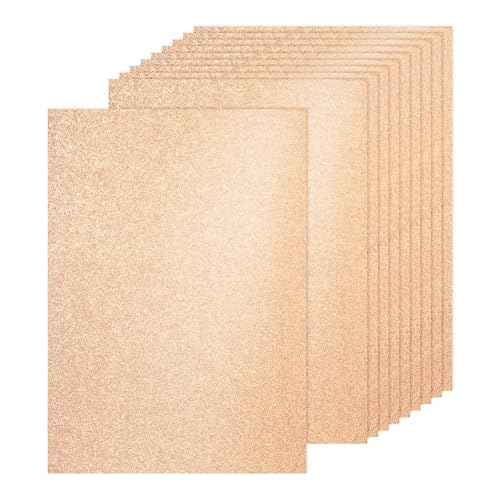 PATIKIL 20 Blatt Champagner-Glitzer-Karton, 21,1 x 29,7 cm, A4, Glitzerpapier, glänzendes Sammelalbum, 250 g/m², glitzerndes Papier, großer Schimmer für Bastelarbeiten, Scrapbooking, DIY, Kunst PATIKIL 20 Blatt Champagner-Glitzer-Karton, 21,1 x 29,7 cm, A4, Glitzerpapier, glänzendes Sammelalbum, 250 g/m², glitzerndes Papier, großer Schimmer für Bastelarbeiten, Scrapbooking, DIY, Kunst von PATIKIL