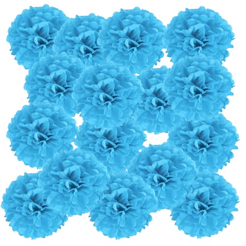 PATIKIL 20 Stück 10 cm Pom Poms Papier Blumen, Papierblumen Hochzeitsdeko Seidenpapier für Hochzeit Brautdusche Blumenkugel Geburtstagsparty Hintergrund Dekoration, Blau PATIKIL 20 Stück 10 cm Pom Poms Papier Blumen, Papierblumen Hochzeitsdeko Seidenpapier für Hochzeit Brautdusche Blumenkugel Geburtstagsparty Hintergrund Dekoration, Blau von PATIKIL