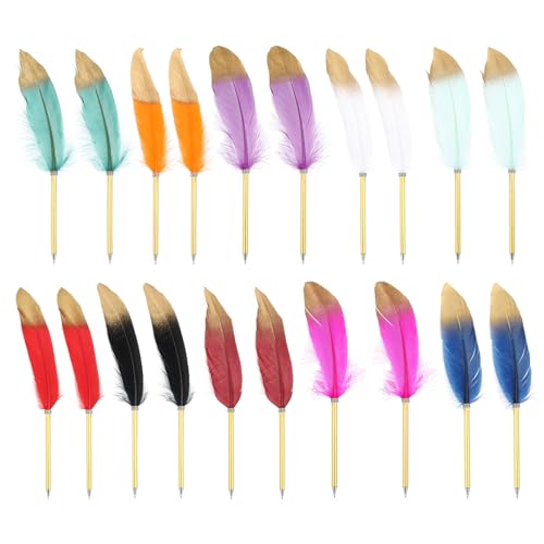 PATIKIL 20 Stück Feder-Kugelschreiber Großhandel 0,5 mm schwarze Tinte Vintage plattierter Stab Schreibfedern für Büro, Hochzeitsgästeunterschrift PATIKIL 20 Stück Feder-Kugelschreiber Großhandel 0,5 mm schwarze Tinte Vintage plattierter Stab Schreibfedern für Büro, Hochzeitsgästeunterschrift von PATIKIL