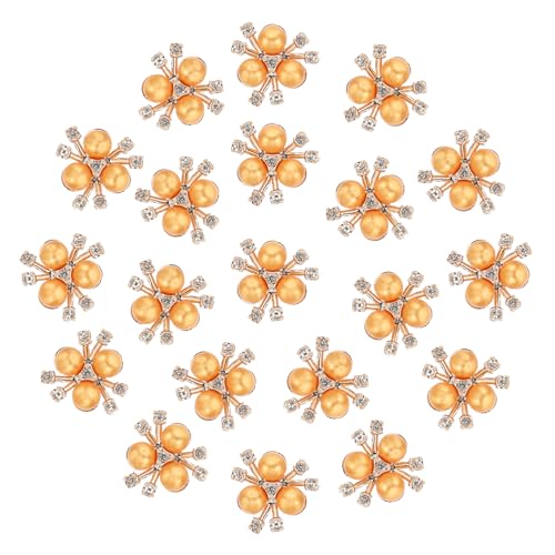 PATIKIL 20 Stück Perlenblumenknöpfe, Strass-Perlenblumenknöpfe Verzierungen Faux-Perlen-Strassknöpfe Flache Rückseite Brosche für Schmuckherstellung Handwerk Hochzeitskleidung Tasche, Gelb PATIKIL 20 Stück Perlenblumenknöpfe, Strass-Perlenblumenknöpfe Verzierungen Faux-Perlen-Strassknöpfe Flache Rückseite Brosche für Schmuckherstellung Handwerk Hochzeitskleidung Tasche, Gelb von PATIKIL