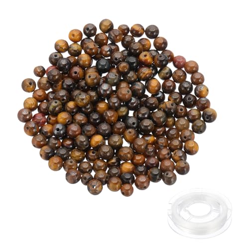 PATIKIL 200 Stück 4mm Naturstein Perlen Braun Schwarz Gelb, Runde Aventurin Edelstein Perlen Glatt Steinperlen Jade Tigerauge Glasperlen Set für Armband Halskette Ohrringe DIY PATIKIL 200 Stück 4mm Naturstein Perlen Braun Schwarz Gelb, Runde Aventurin Edelstein Perlen Glatt Steinperlen Jade Tigerauge Glasperlen Set für Armband Halskette Ohrringe DIY von PATIKIL