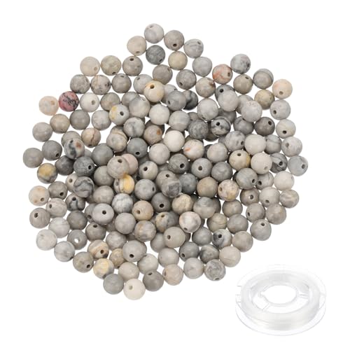 PATIKIL 200 Stück 4mm Naturstein Perlen Grauweiß, Runde Aventurin Edelstein Perlen Glatt Steinperlen Jade Tigerauge Glasperlen Set für Armband Halskette Ohrringe DIY PATIKIL 200 Stück 4mm Naturstein Perlen Grauweiß, Runde Aventurin Edelstein Perlen Glatt Steinperlen Jade Tigerauge Glasperlen Set für Armband Halskette Ohrringe DIY von PATIKIL