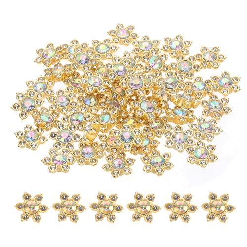 PATIKIL 200 Stück Blumen Kristall Strass Verzierungen, 13mm Flatback Glas Strasssteine mit Bastelsteine Kristall Dekoration Knopf für Kleidung DIY Basteln, Crystal AB PATIKIL 200 Stück Blumen Kristall Strass Verzierungen, 13mm Flatback Glas Strasssteine mit Bastelsteine Kristall Dekoration Knopf für Kleidung DIY Basteln, Crystal AB von PATIKIL