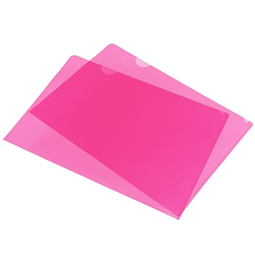 PATIKIL 24Pack L Typ Ordner A4 Aktenordner Dokumenttaschen Plastik Datei Projekt Klar Papier Hülle für Büro Rosa von PATIKIL