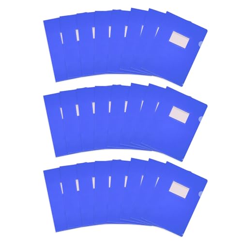 PATIKIL 24er Pack L-Typ Kunststoffordner, Briefgröße Klare Ordner für Dokumente Papiertaschen Projektordner mit Tasche für Zuhause Büro, Dunkelblau PATIKIL 24er Pack L-Typ Kunststoffordner, Briefgröße Klare Ordner für Dokumente Papiertaschen Projektordner mit Tasche für Zuhause Büro, Dunkelblau von PATIKIL