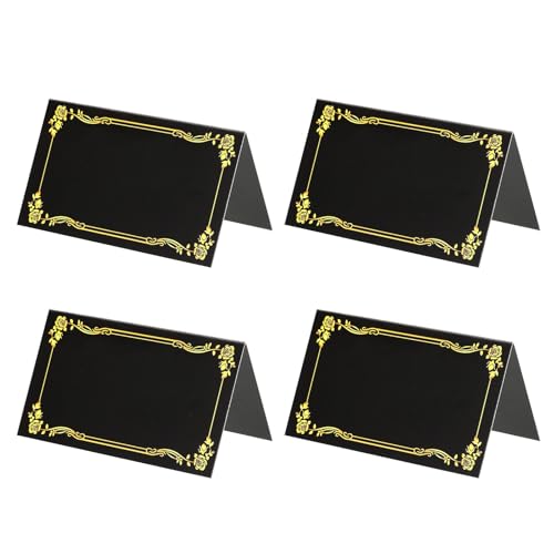 PATIKIL 25Stk Reserviert Tisch Schilder Gold Kanten Druck Tische Zelt Blanko Karte Schwarz PATIKIL 25Stk Reserviert Tisch Schilder Gold Kanten Druck Tische Zelt Blanko Karte Schwarz von PATIKIL