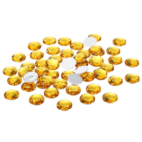 PATIKIL 25mm Flache Rückseite Runde Acryl-Strasssteine, 100er Packung Kunststoff-Kreis-Edelsteine für Schmuckherstellung, Kostümverzierungen, Basteln, Gelb PATIKIL 25mm Flache Rückseite Runde Acryl-Strasssteine, 100er Packung Kunststoff-Kreis-Edelsteine für Schmuckherstellung, Kostümverzierungen, Basteln, Gelb von PATIKIL