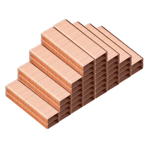 PATIKIL 26/6 Standard Heftklammern, 10er Pack 10000 Stück 1/4" Beinlänge Flachklammer Meißelspitze Heftklammern Jam-Free für Schreibtischhefter Büro Desktop Home Zubehör, Roségold PATIKIL 26/6 Standard Heftklammern, 10er Pack 10000 Stück 1/4" Beinlänge Flachklammer Meißelspitze Heftklammern Jam-Free für Schreibtischhefter Büro Desktop Home Zubehör, Roségold von PATIKIL