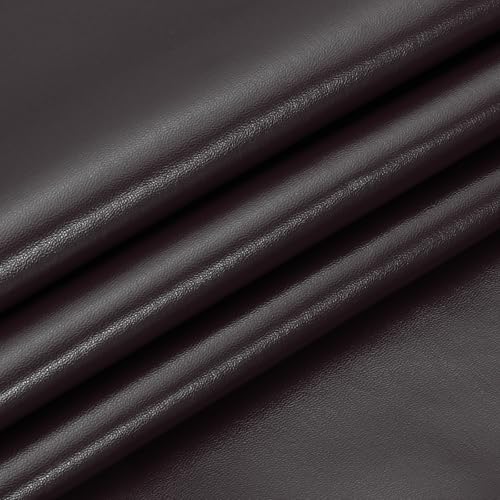 PATIKIL 29x17x0.03 Zoll PU-Ledersheets, weiche farbige Kunstlederblatt-Reparaturstoff-Patch für Buchbindung, Reparatur, Basteln, Nähen, Rotbraun von PATIKIL