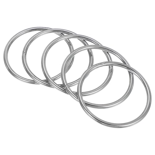 PATIKIL 3,1" Metall-O-Ring, 5 Stück schwere Ausführung 304 Edelstahl-O-Ringe Geschweißte Rundringe für DIY-Handwerk Hardware Gürtel Hundeleine Makramee, 5x80mm PATIKIL 3,1" Metall-O-Ring, 5 Stück schwere Ausführung 304 Edelstahl-O-Ringe Geschweißte Rundringe für DIY-Handwerk Hardware Gürtel Hundeleine Makramee, 5x80mm von PATIKIL