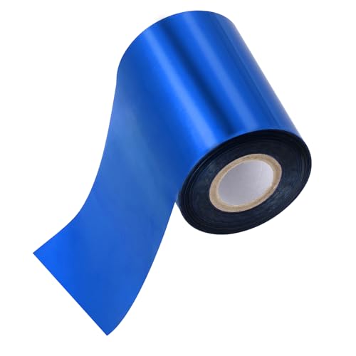 PATIKIL 3,2"x400Ft Heißprägefolienpapier, Heißtransfer-Heißprägepapierfolienrolle für Leder DIY Logo Dekor Handwerk Paket Scrapbook, Blau. von PATIKIL