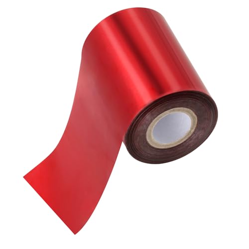 PATIKIL 3,2"x400Ft Heißprägefolienpapier, Heißtransfer-Heißprägepapierfolienrolle für Leder DIY Logo Dekor Handwerk Paket Scrapbook, Rot. von PATIKIL