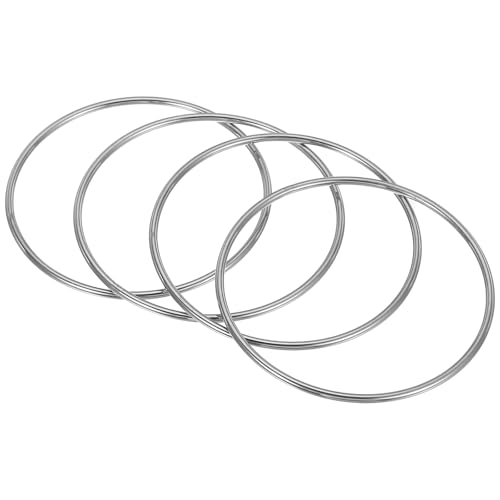 PATIKIL 3,5" Metall O-Ring, 4 Stück Schwerlast 304 Edelstahl O-Ringe Geschweißte Rundringe für DIY Handwerk Hardware Gürtel Hundeleine Makramee, 3x90mm PATIKIL 3,5" Metall O-Ring, 4 Stück Schwerlast 304 Edelstahl O-Ringe Geschweißte Rundringe für DIY Handwerk Hardware Gürtel Hundeleine Makramee, 3x90mm von PATIKIL