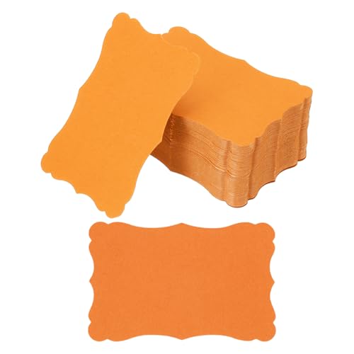 PATIKIL 3,7"x2,4" Blanko-Papier Visitenkarten, 120er Pack Kleine Index-Karteikarten Wörter Nachricht Notizkarte Mini-Papierschilder Spitze für DIY-Geschenk, Orange PATIKIL 3,7"x2,4" Blanko-Papier Visitenkarten, 120er Pack Kleine Index-Karteikarten Wörter Nachricht Notizkarte Mini-Papierschilder Spitze für DIY-Geschenk, Orange von PATIKIL