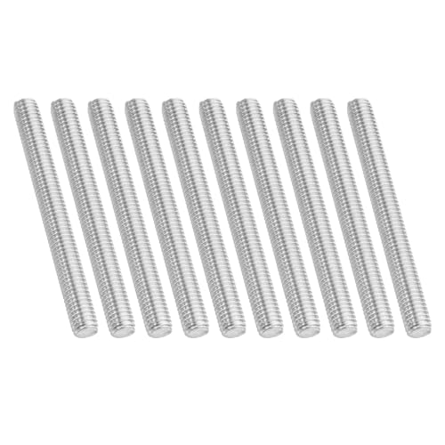 PATIKIL 3/8"-16 UNC 304 Edelstahl Gewindestange, 10 Stück 100mm Länge Langgewindeschraube Gewindestangen Gewindestab Gewindestifte für Verankerungsschraube, Klemmen, Hänger und U-Bolzen von PATIKIL
