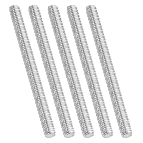 PATIKIL 3/8"-16 UNC 304 Edelstahl Gewindestange, 5 Stück 120mm Länge Langgewindeschraube Gewindestangen Gewindestab Gewindestifte für Verankerungsschraube, Klemmen, Hänger und U-Bolzen von PATIKIL