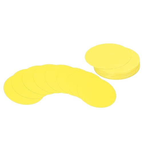PATIKIL 3-Zoll-Kreis-Karton, 36 Stück runde Ausschnitt-Papierdicke Karton-Untersetzer für DIY-Bastelprojekte Klassenzimmer-Pinnwanddekoration, Gelb PATIKIL 3-Zoll-Kreis-Karton, 36 Stück runde Ausschnitt-Papierdicke Karton-Untersetzer für DIY-Bastelprojekte Klassenzimmer-Pinnwanddekoration, Gelb von PATIKIL