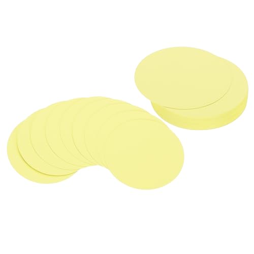 PATIKIL 3 Zoll Kreiskartenkarton, 50 Stück runde Formausschnitte Papier dickes Kartonuntersetzer für DIY Bastelprojekte Klassenzimmer Pinnwanddekoration, Hellgelb von PATIKIL