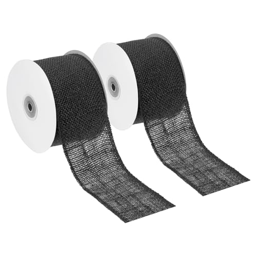 PATIKIL 3 Zoll breites 10 Yards Juteband, 2 Stück Natur Jute Stoff Bastelrolle Geschenkverpackung für Party Zuhause DIY Schleifen Dekoration Hochzeit Weihnachten, Schwarz PATIKIL 3 Zoll breites 10 Yards Juteband, 2 Stück Natur Jute Stoff Bastelrolle Geschenkverpackung für Party Zuhause DIY Schleifen Dekoration Hochzeit Weihnachten, Schwarz von PATIKIL