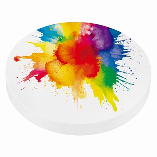 PATIKIL 30 Blätter Baumwoll Aquarellpapier Rund 140lb/300 GSM Kaltgepresstes Wasserfarben Malpapier für Kunstmalerei Aquarellzeichnung Künstler 5 Zoll von PATIKIL
