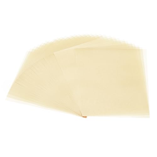 PATIKIL 30 Blätter Pergamentpapier 14x10.8cm, Pergamentpapier Bedruckbares Transparentpapier 100GSM Farbig für Einladungen Laser InkJet Druck Kartenherstellung Basteln, Hellgold von PATIKIL