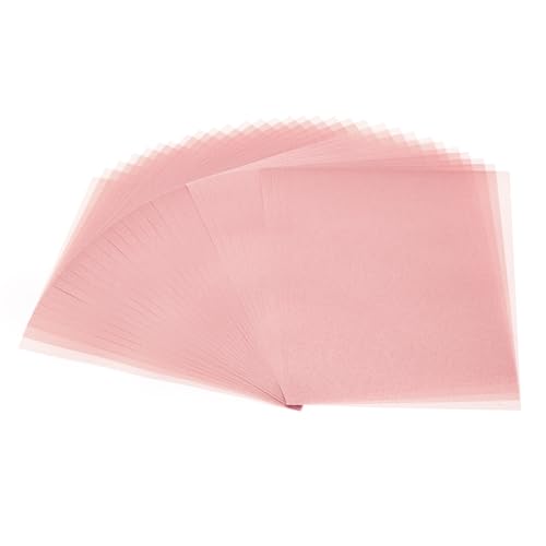 PATIKIL 30 Blätter Pergamentpapier 14x10.8cm, Pergamentpapier Bedruckbares Transparentpapier 100GSM Farbig für Einladungen Laser InkJet Druck Kartenherstellung Basteln, Rosa von PATIKIL