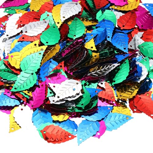 PATIKIL 30 Gramm Pailletten für Bastelarbeiten, 1 Packung bunte Pailletten und Glitzer für DIY Kleidung, Nägel, Grußkarten, Scrapbook-Dekoration, Blatt-Stil PATIKIL 30 Gramm Pailletten für Bastelarbeiten, 1 Packung bunte Pailletten und Glitzer für DIY Kleidung, Nägel, Grußkarten, Scrapbook-Dekoration, Blatt-Stil von PATIKIL